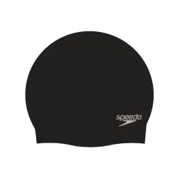 Speedo Unisex Adult Moulded Silicone Swim Cap - Black (Free Size)-image-6