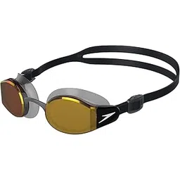 Speedo Unisex Adult Mariner Pro Mirror-Lens Swim Goggles - Black & Orange-image-49