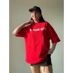 SPELL BY SMOKESHOW Graphic Printed Puff Print Round Neck Cotton Oversized Casual T-shirt-picture-13