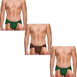 spenca Gym Men Cotton Langot for Gym, Khusti and Physical Activities/Supporter_Green/Brown_Free Size_Pack of 3-picture-49