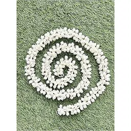 SPHINX Artificial Jasmine Buds (mogra phool) Garlands for Festive Pooja Wedding Housewarming Diwali Decorations Navratri Events Home Table Bedroom Pooja Room (5 ft, 1)-picture-16