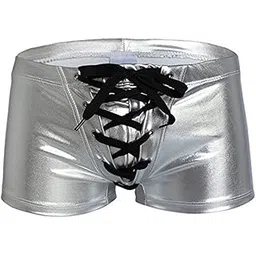 spice it up Lace Up Men's Shorts Silver Pant-picture-53