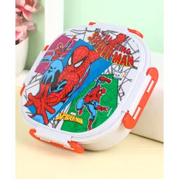 Spider Man Insulated Bento Lunch Box with Stainless Steel Inner Container & Steel Spoon - Red & Grey-picture-12
