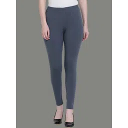 SPIFFY Women Grey Solid Full Length Leggings-image-20