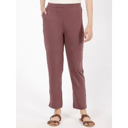 SPIFFY Women Relaxed Straight Leg Straight Fit Cigarette Trousers-image-6