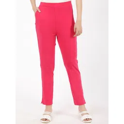 SPIFFY Women Relaxed Straight Leg Straight Fit Cigarette Trousers-image-37