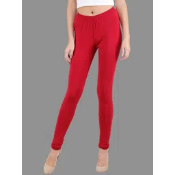 SPIFFY Women + Size Maroon Slim Fit Solid Churidar-image-40