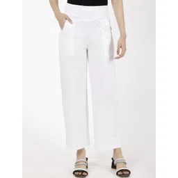 SPIFFY Women Smart Loose Fit High-Rise Trousers-image-12