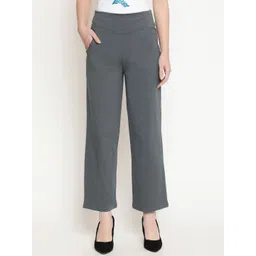 SPIFFY Women Smart Loose Fit High-Rise Trousers-image-18