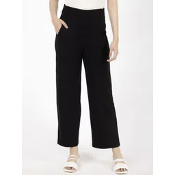 SPIFFY Women Smart Loose Fit High-Rise Trousers-image-17