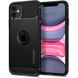 Spigen Rugged Armor Cover Compatible with iPhone 11 (Matte Black)-picture-25