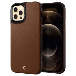 spigen Polycarbonate Back Case For iPhone 12 / iPhone 12 Pro (Dual Protection, ACS01733, Saddle Brown)-picture-17