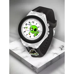 Spiky Kids Printed Led Lights Dial Analogue Watch SpaceShip_Blk-picture-24