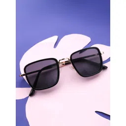 Spiky Unisex Kids Grey Lens & Black Square Sunglasses with UV Protected Lens-picture-50