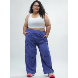 SPIRIT ANIMAL Plus Size Relaxed-Fit High-Waisted Easy Stretch Parachute Pants-picture-22