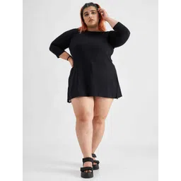 SPIRIT ANIMAL Plus Size Round Neck Cotton Longline T-shirt-picture-24