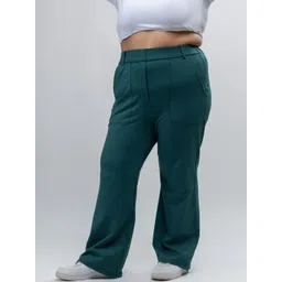 SPIRIT ANIMAL Women Plus Size High-Rise Easy Wash Regular Trousers-picture-10