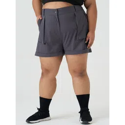 SPIRIT ANIMAL Women Plus Size High-Rise Outdoor Cargo Shorts-picture-33