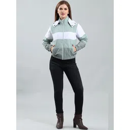 SPIRITTED Women Colourblocked Lightweight Sporty Jacket image 5
