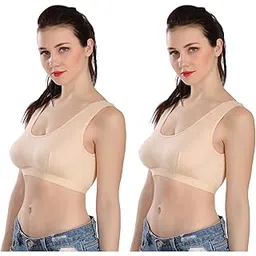 splash Women's Cotton Non Padded Non-Wired Sports Bra (Pack of 2)-picture-24