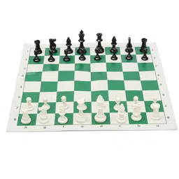 spocco Tournament Chess Set with Plastic Filled Chessmen Roll-Up Vinyl Mat Party & Fun Board Game-picture-43