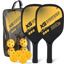 spocco Wooden Pickle Ball Paddles Racket Set With 2 Paddles, 4 Pickleballs & Backpack_2 Pickleball Paddle-picture-37