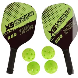 spocco Wooden Pickle Ball Paddles Racket Set With 2 Paddles,4 Pickleballs & Backpack_24 Pickleball Paddle-picture-42