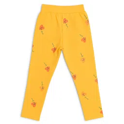 Sportking Cotton Blend Knit Heart Printed Jeggings - Mustard-picture-10