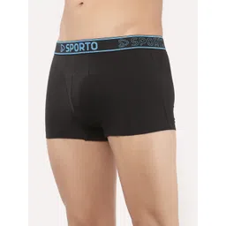 Sporto by Macho Men Pack Of 2 Anti-Rash Trunks Sprto_M1022-B(1)-Prt(1)-S-Black_Partol image 4
