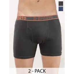Sporto by Macho Men Pack Of 2 Combed Cotton Mid-Rise Long Trunks-picture-13