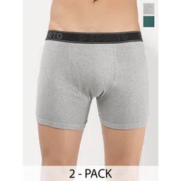 Sporto by Macho Men Pack Of 2 Combed Cotton Short Trunks-picture-13