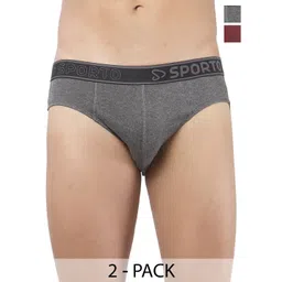Sporto by Macho Men Pack Of 2 Cotton Low-Rise Basic Briefs-picture-16