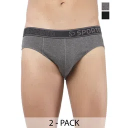 Sporto by Macho Men Pack Of 2 Cotton Low-Rise Basic Briefs-picture-17