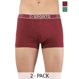 Sporto by Macho Men Pack Of 2 Cotton Short Trunks Sprto_M1022-M(1)-Prt(1)-S-picture-14