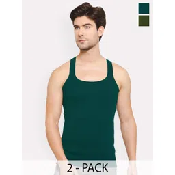 Sporto by Macho Men Pack Of 2 Cotton Square Neck Tanks-picture-24
