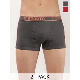Sporto by Macho Men Pack Of 2 Mid Rise Short Trunks-picture-32