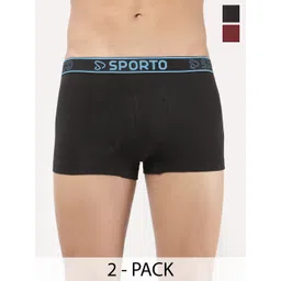 Sporto by Macho Men Pack Of 2 Outer Elastic Short Trunks VAN:Sprto_M1022-B(1)-M(1)-S-picture-24