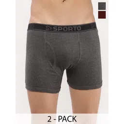 Sporto by Macho Men Pack Of 2 Outer Elastic Trunks VAN: Sprto_M1030-A(1)-M(1)-S-picture-36