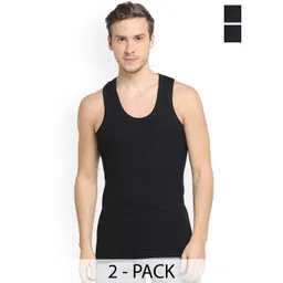 Sporto by Macho Men Pack of 2 Ribbed Cotton Undershirt Vests-picture-30