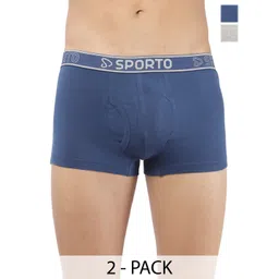 Sporto by Macho Men Pack Of 2 Soft & Comfortable Trunks-Sprto_M1022-Dnm(1)-G(1)-XXL-picture-26