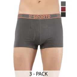 Sporto by Macho Men Pack Of 3 Anti-Rash Short Trunks Sprto_M1022-CH(1)-M(1)-Olv(1)-S-picture-14
