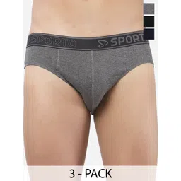 Sporto by Macho Men Pack Of 3 Cotton Basic Briefs Sporto_M1010-A(1)-B(1)-N(1)-S-picture-36