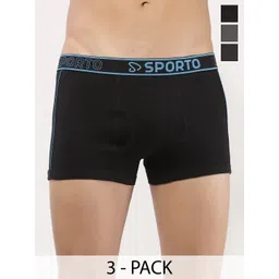 Sporto by Macho Men Pack Of 3 Low Rise Short Trunks-picture-34