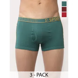 Sporto by Macho Men Pack Of 3 Low Rise Short Trunks-picture-35