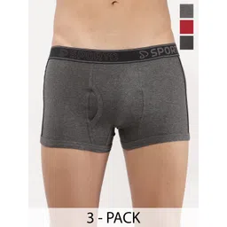 Sporto by Macho Men Pack Of 3 Mid Rise Short Trunks-picture-32