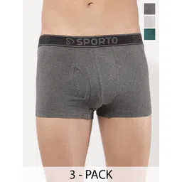 Sporto by Macho Men Pack Of 3 Outer Elasticated Short Trunks - Sprto_M1022-A-picture-39