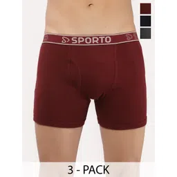 Sporto by Macho Men Pack Of 3 Short Trunks-picture-22