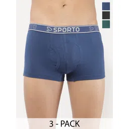 Sporto by Macho Men Pack Of 3 Short Trunks Sprto_M1022-Dnm(1)-Olv(1)-Prt(1)-L-Dnm_Olv_Prt-picture-11