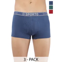 Sporto by Macho Men Pack Of 3 Super Combed Cotton Short TrunksSprto_M1022-Dnm(1)-Prt(1)-R-picture-21