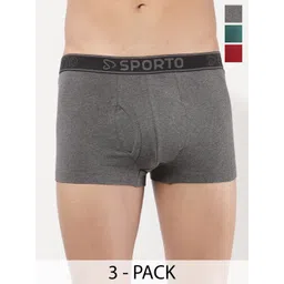 Sporto by Macho Men Pack Of 3 Super Combed Cotton TrunksSprto_M1022-A(1)-Prt(1)-R(1)-picture-36